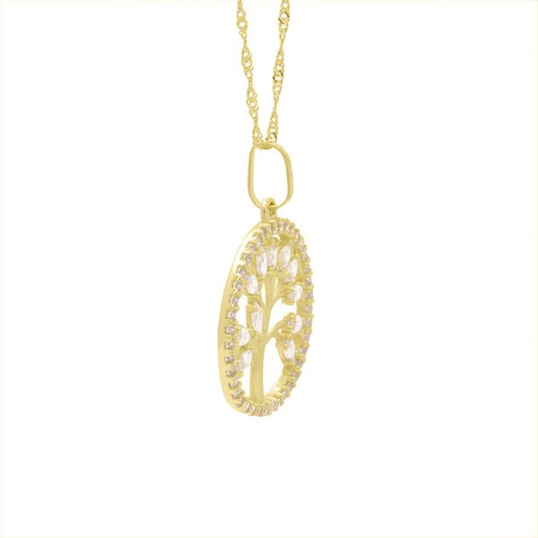 Pingente De Ouro 18k Arvore da Vida com Zircônia Branca