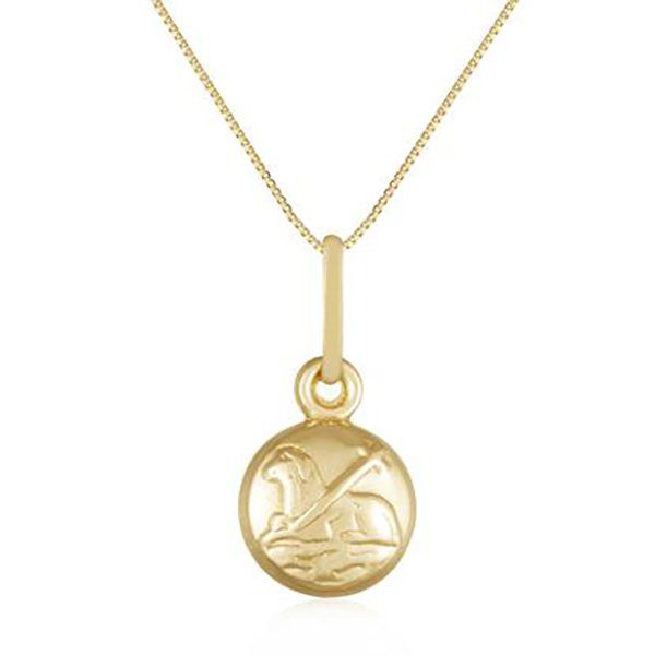 Pingente De Ouro 18k Agnus DeiMédio