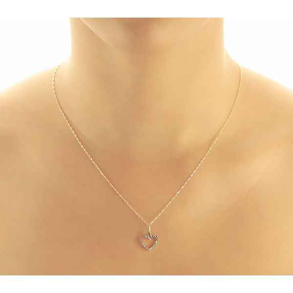 Pingente De Ouro 18k Coração Dois Ouros Amarelo/Branco G
