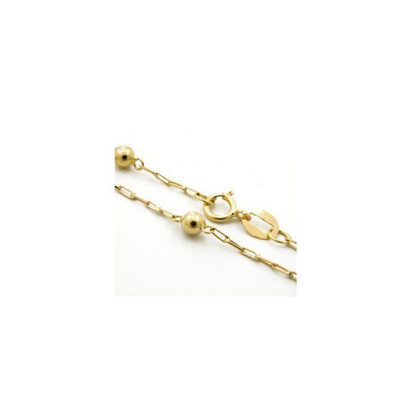 Pulseira Infantil De Ouro 18k Cartie Com Bolinhas De 3,0mm Com 13cm