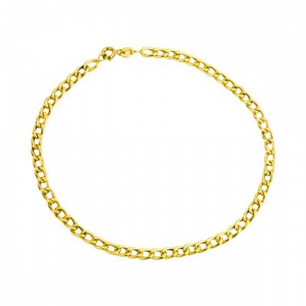 Pulseira De Ouro 18k Groumet De 2,3mm Com 21cm