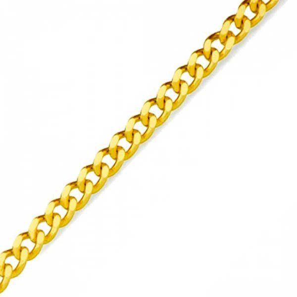 Pulseira De Ouro 18k Groumet De 2,3mm Com 21cm