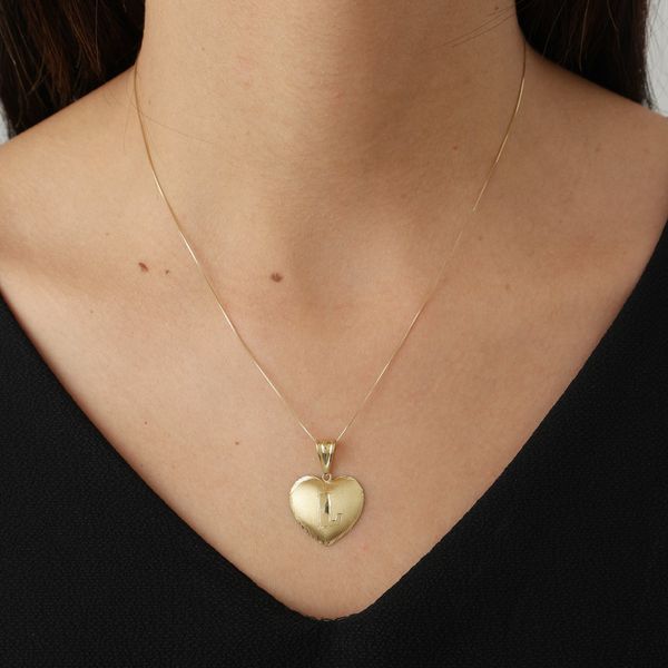 Pingente De Ouro 18k Coração Com Letra ( a à z )