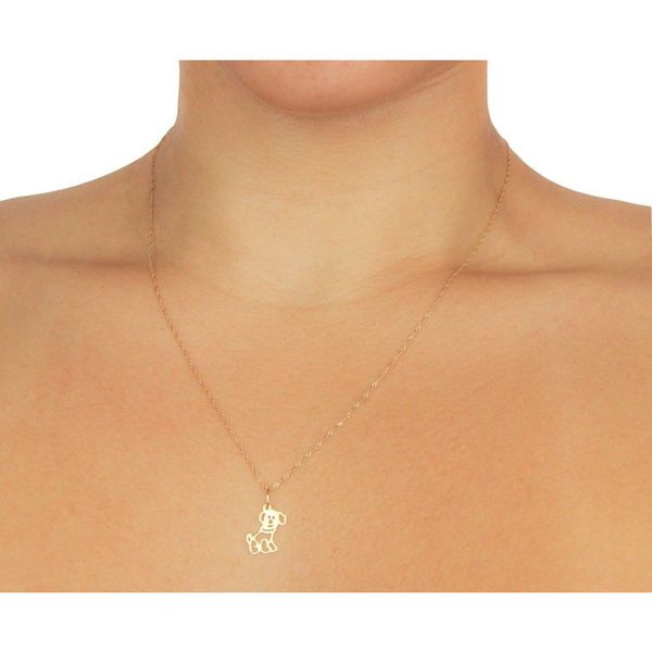 Pingente De Ouro 18k Cachorrinho Sentado