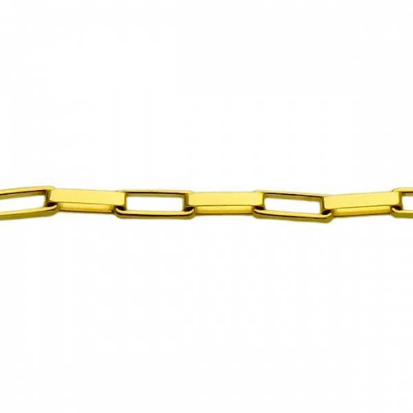 Corrente De Ouro 18k Veneziana Longa De 0,9mm Com 70cm