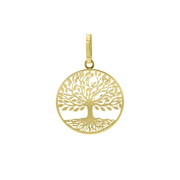Pingente De Ouro 18k Arvore da Vida Vazado/lisa