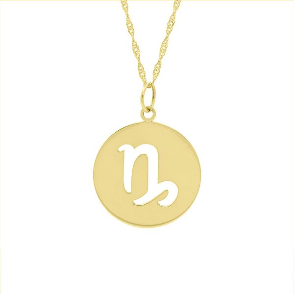 Pingente De Ouro 18k Signo Capricórnio 