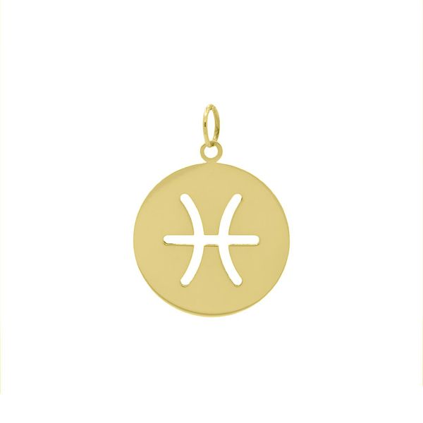 Pingente De Ouro 18k Signo Peixes