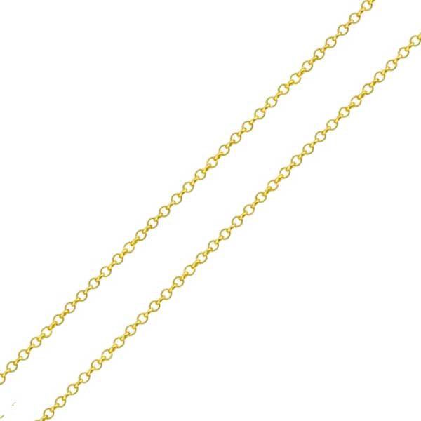 Corrente De Ouro 18k Elo Português De 1mm Com 60cm