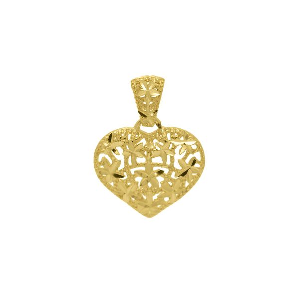 Pingente De Ouro 18k Coração Frozen