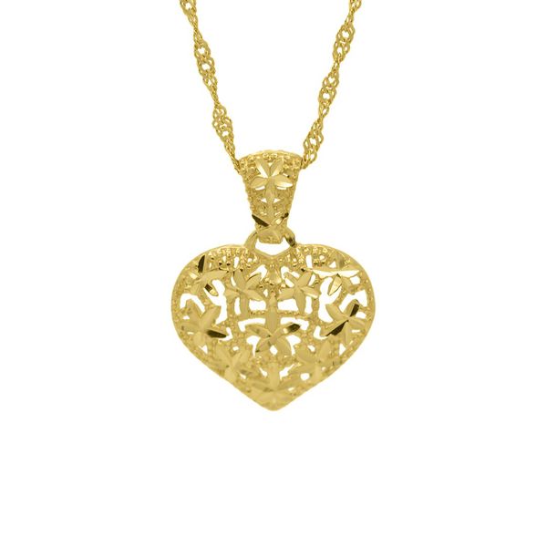 Pingente De Ouro 18k Coração Frozen