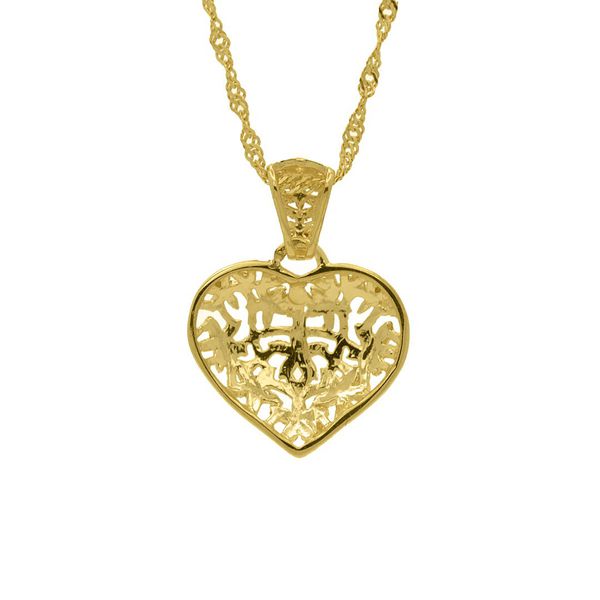 Pingente De Ouro 18k Coração Frozen