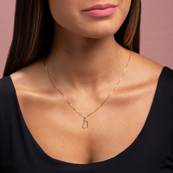 Pingente De Ouro 18k Coração De 12mm