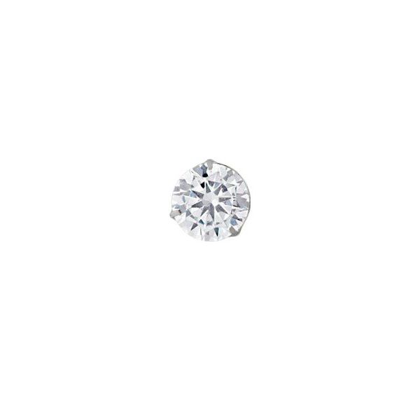 Pingente Ponto De Luz De Ouro Branco 18k Com Zircônia De 5mm