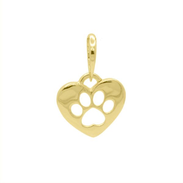 Pingente De Ouro 18k Coração com Patinha