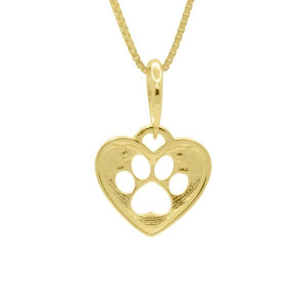 Pingente De Ouro 18k Coração com Patinha