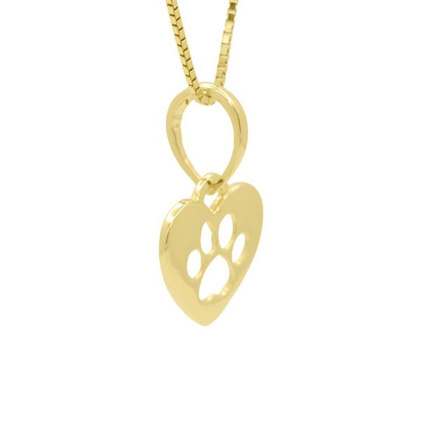 Pingente De Ouro 18k Coração com Patinha