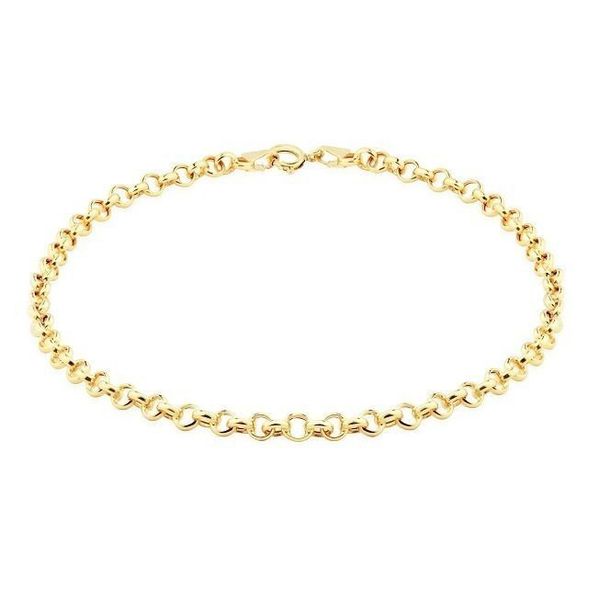 Pulseira Infantil De Ouro 18k Português De 2,5mm Com 12cm