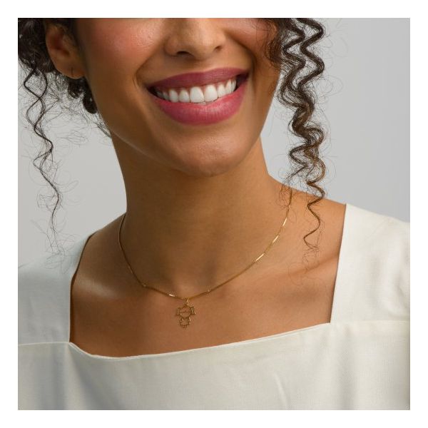 Pingente De Ouro 18k Menina De 16mm