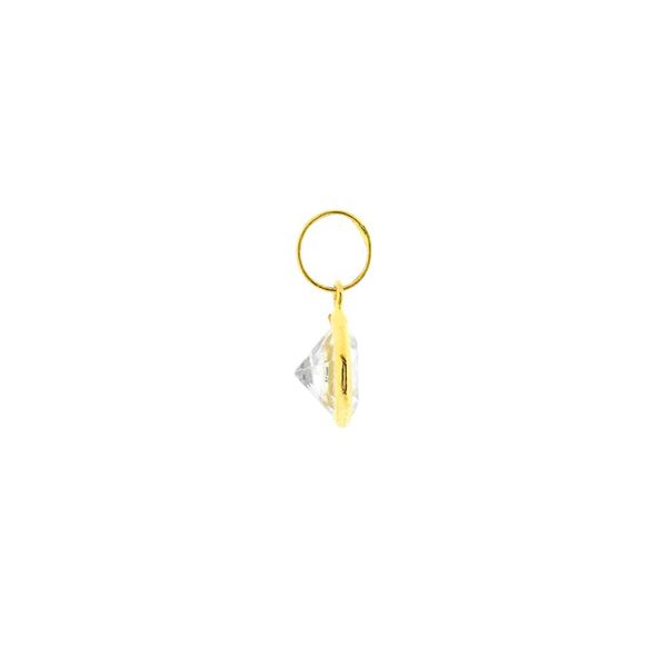 Pingente Ponto De Luz De Ouro 18k Redondo De 5mm