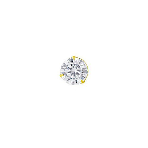 Pingente Ponto De Luz De Ouro 18k Com Zircônia De 5mm