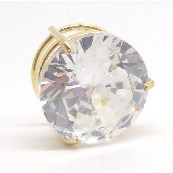 Pingente Ponto De Luz De Ouro 18k Com Zircônia De 5mm