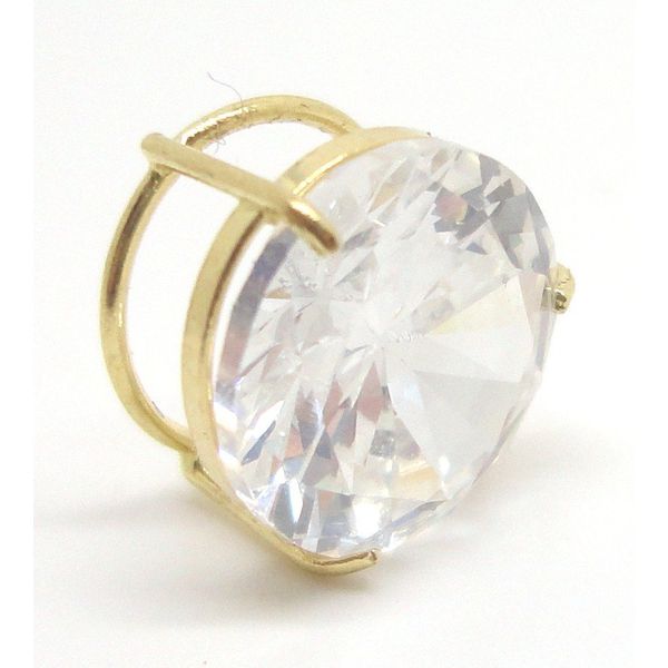 Pingente Ponto De Luz De Ouro 18k Com Zircônia De 5mm