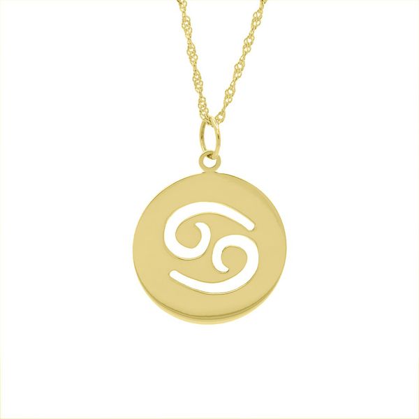 Pingente De Ouro 18k Signo Câncer