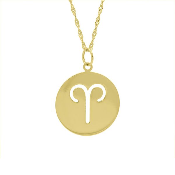 Pingente De Ouro 18k Signo Áries 