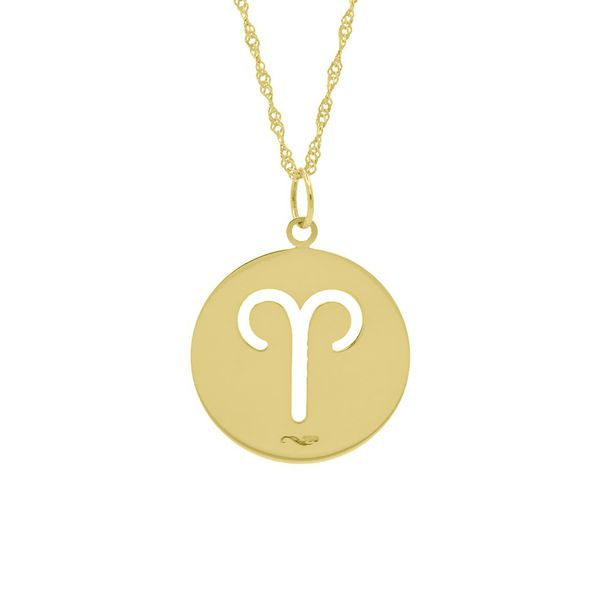 Pingente De Ouro 18k Signo Áries 