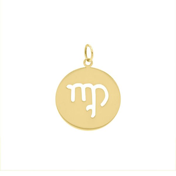 Pingente De Ouro 18k Signo Virgem