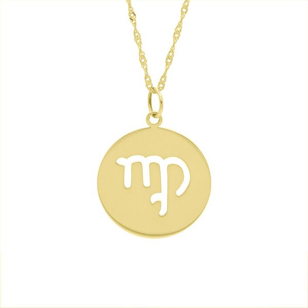 Pingente De Ouro 18k Signo Virgem