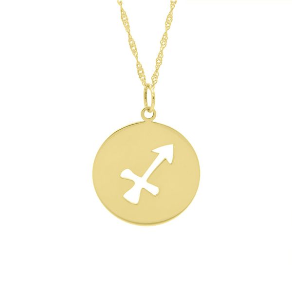 Pingente De Ouro 18k Signo Sagitário