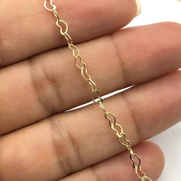 Pulseira de Ouro 18k Mini Love De 0,8mm com 19cm