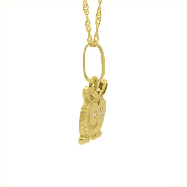 Pingente De Ouro 18k Coruja P