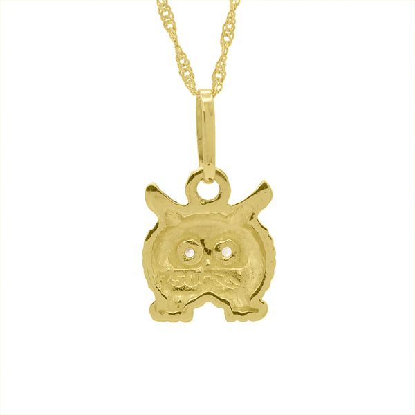 Pingente De Ouro 18k Coruja P