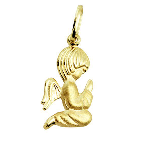 Pingente De Ouro 18k Anjinho 15mm