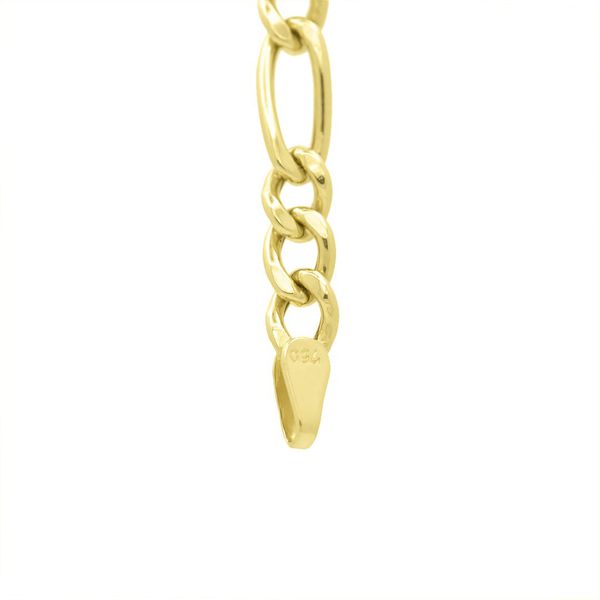 Pulseira De Ouro 18k Groumet 3x1 De 3,5mm Com 21cm