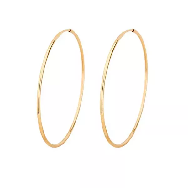 Brinco De Ouro 18k Argola 33mm