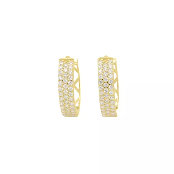 Brinco De Ouro 18k Argola Luminescente