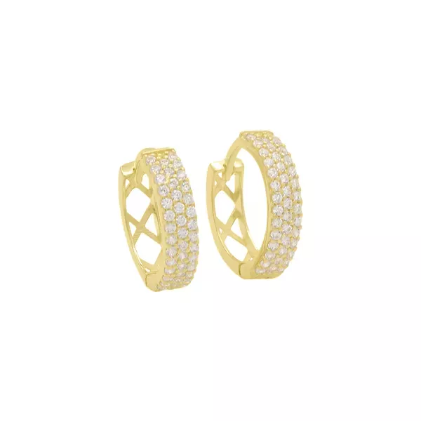 Brinco De Ouro 18k Argola Luminescente
