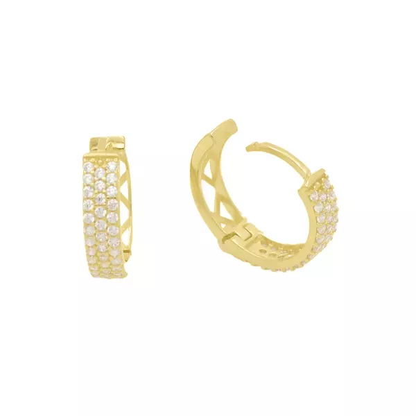 Brinco De Ouro 18k Argola Luminescente