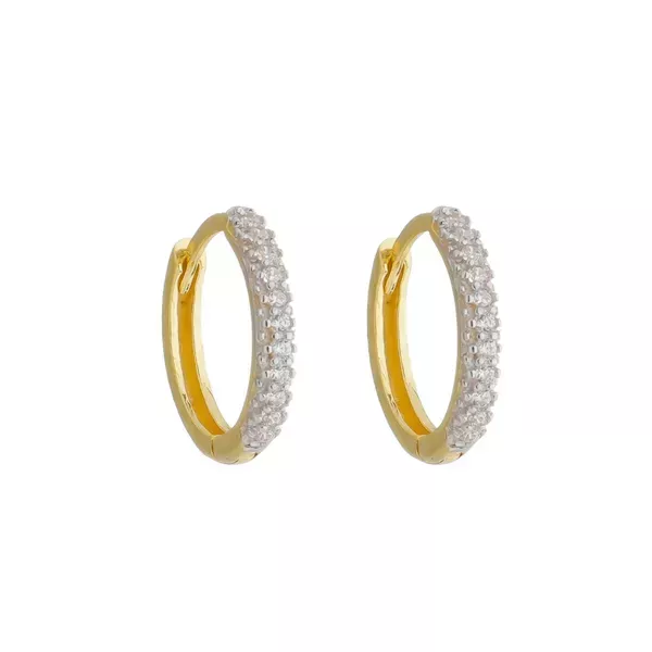 Brinco De Ouro 18k Argola Oval Radiante M