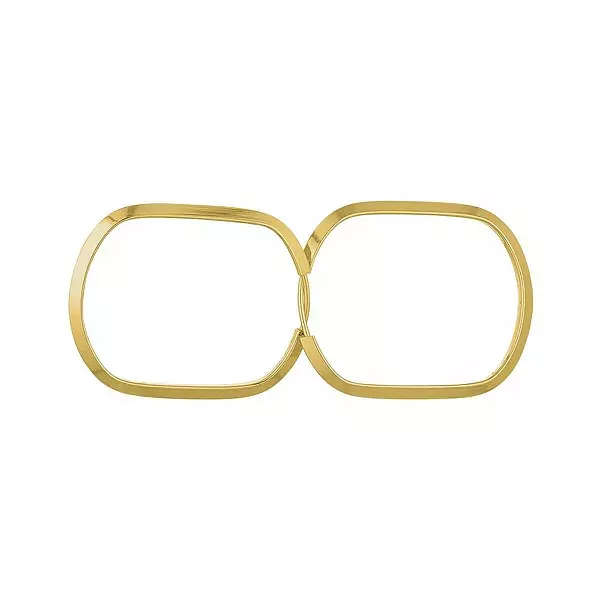 Brinco De Ouro 18k Argola Ovalada Plus M