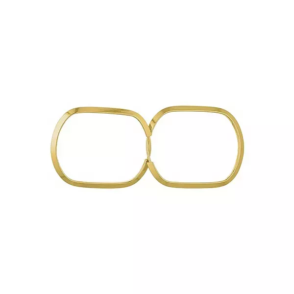 Brinco De Ouro 18k Argola Ovalada Plus P