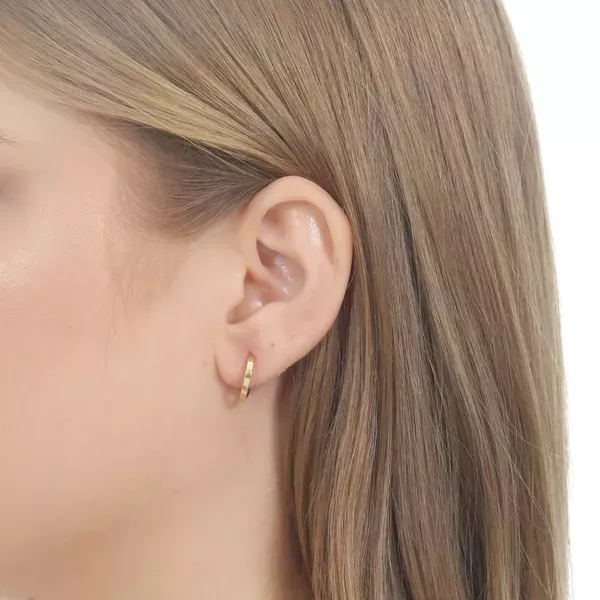 Brinco De Ouro 18k Argola Simples