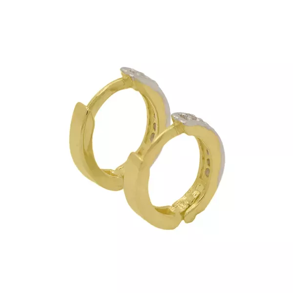 Brinco De Ouro 18k Argola Star