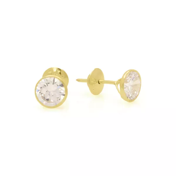 Brinco De Ouro 18k Áurea 5,0mm
