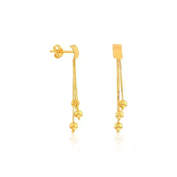 Brinco De Ouro 18k Cascatas