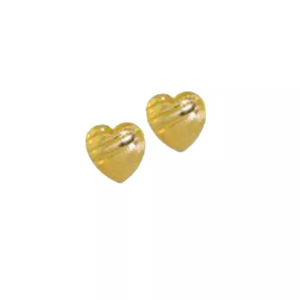 Brinco De Ouro 18k Coração 6mm